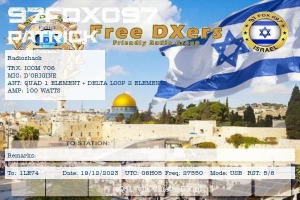 eQSL 97FDX097 Mr. Patrick